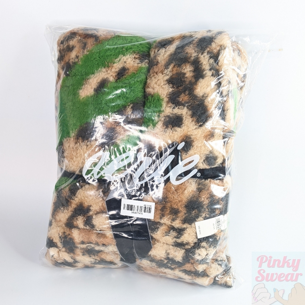 Aerie Leopard Print Sherpa Throw Blanket NWT